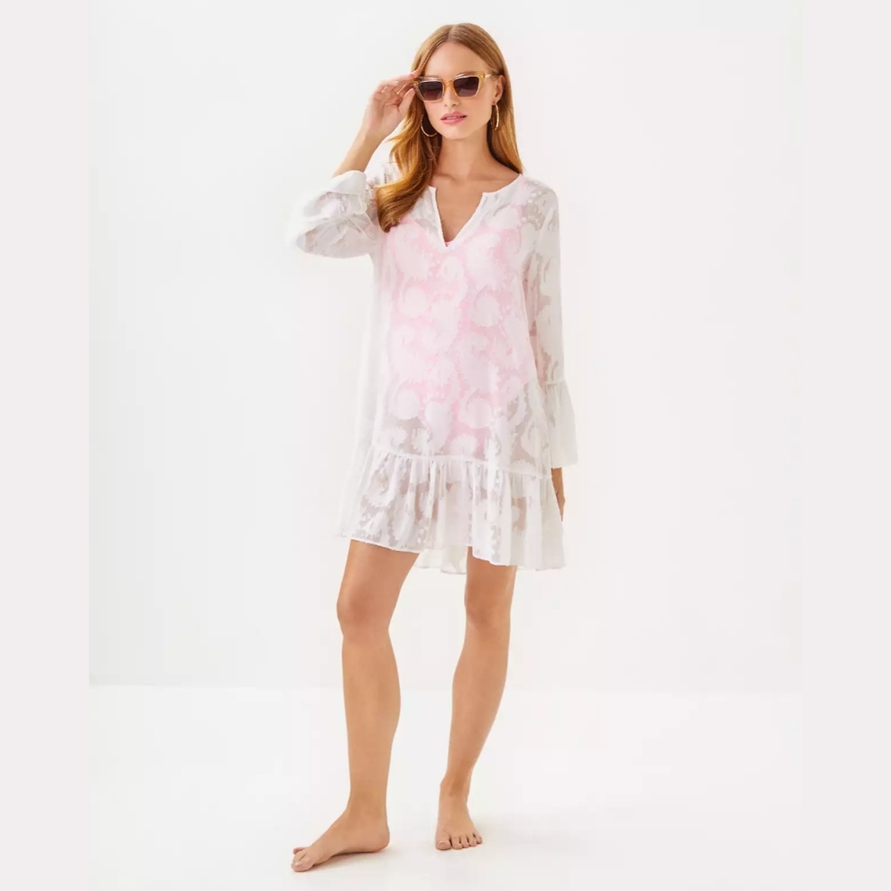 Lilly Pulitzer White Sheer Lace Swim Coverup - Picture 13 of 13